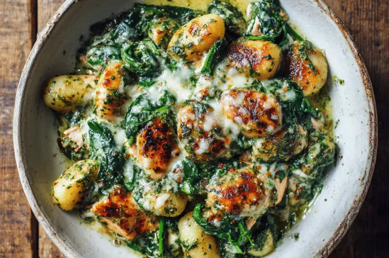 ROMIGE PESTO GNOCCHI MET KIP EN SPINAZIE