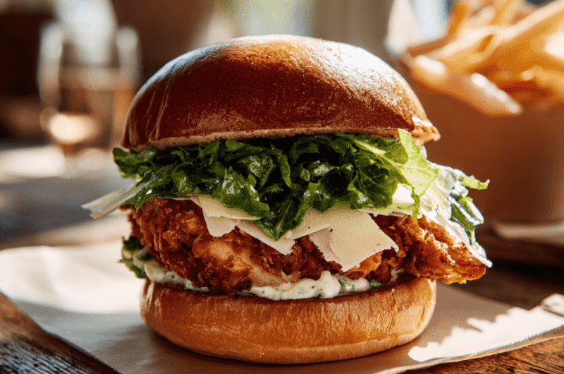 CRISPY CHICKEN CAESAR SANDWICH