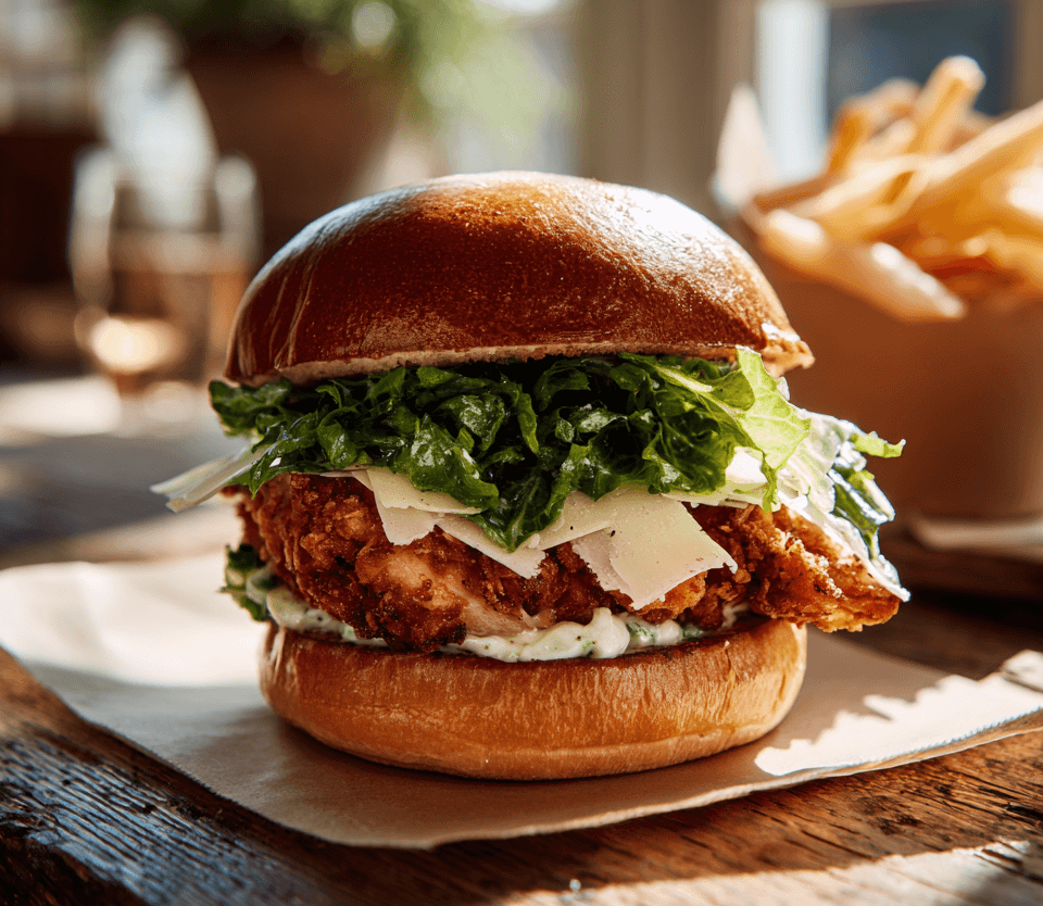 CRISPY CHICKEN CAESAR SANDWICH 