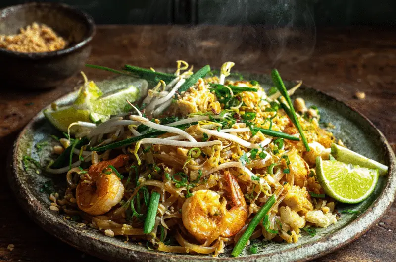 ECHTE PAD THAI MET GARNALEN, TOFU EN PINDA