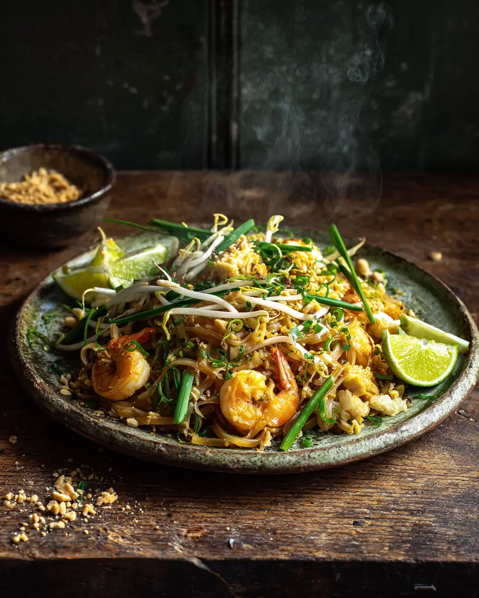 €4,80 • ECHTE PAD THAI MET GARNALEN, TOFU EN PINDA.