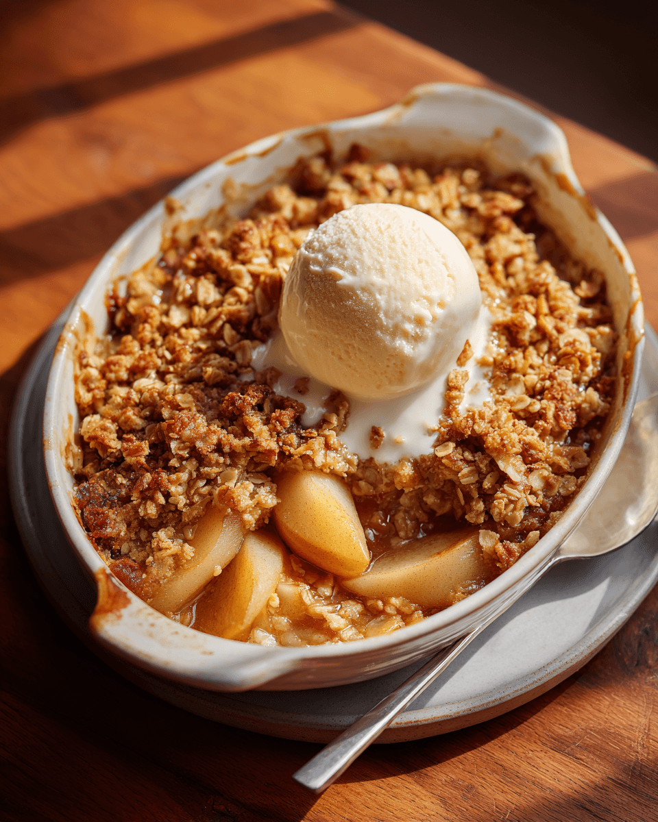 €1,90 P.P. • APPEL-PEER CRUMBLE MET HAVER & KARAMELRANDJES.