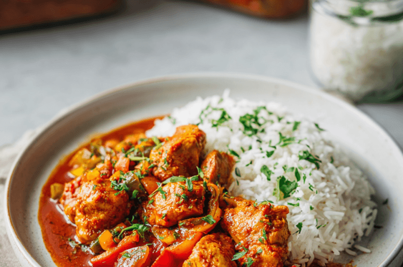 €1,90 P.P. • BULK MEALPREP KIP-PAPRIKA RIJSTSKILLET.