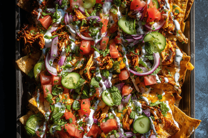 FANCY LOADED NACHOS MET GEKRUIDE KIPDIJ EN LIMOENCREMA