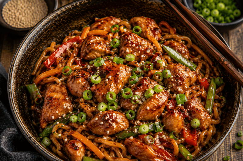 Sticky Chicken Noodles