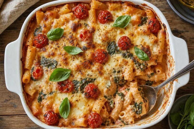 Cottage Cheese Pasta Ovenschotel met Spinazie